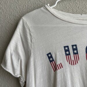 LUCKY BRAND PATRIOTIC LOGO TEE